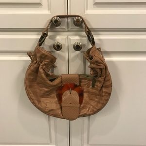 Chi by Carlos Falchi Tan Leather Handbag